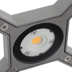 Baliza LED Lucande Lealan, gris, metal, 23 cm, IP54