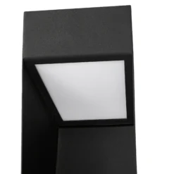 Baliza LED Lucande Louran, 55 cm, negra, luz hacia arriba y hacia abajo