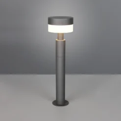 Baliza LED Mackenzie, altura 50 cm, antracita, fundición de aluminio