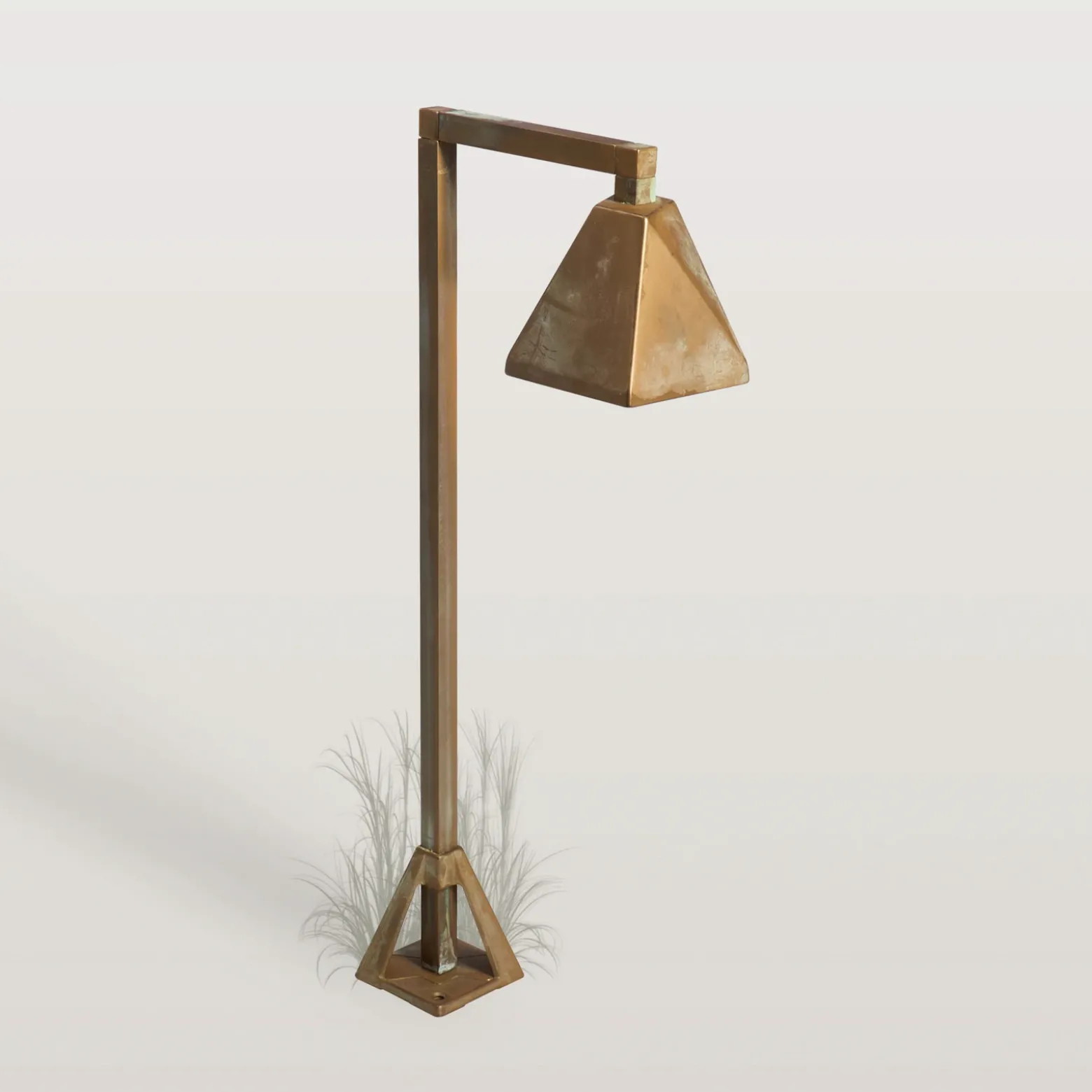 Baliza LED Silva Edge, 50 x 19 cm, latón antiguo