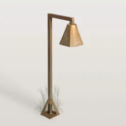 Baliza LED Silva Frame, 50 x 19 cm, latón antiguo