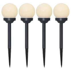 Baliza LED solar Globus set 4 ud