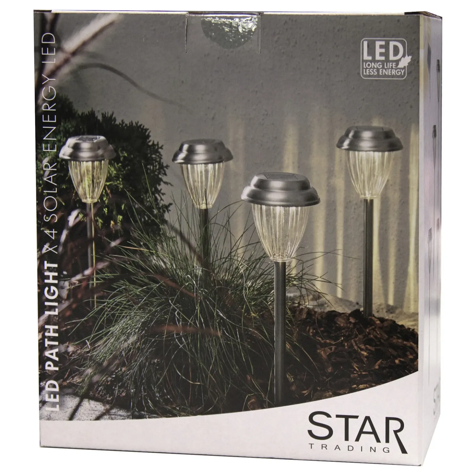 Baliza LED solar Palma set 4 ud