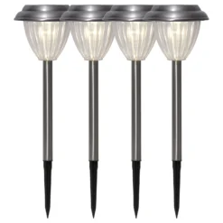 Baliza LED solar Palma set 4 ud