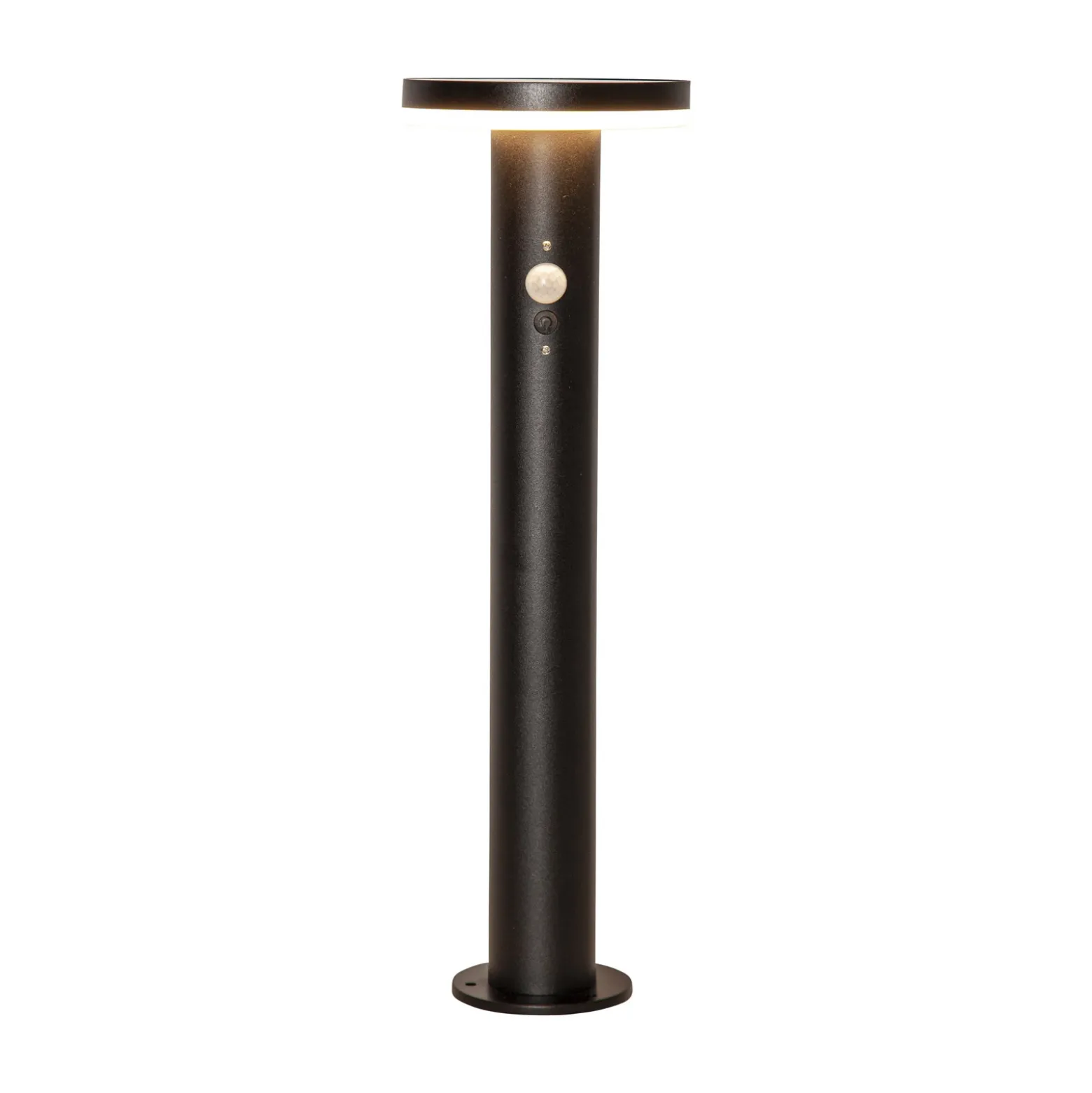 Baliza LED solar Valletta Sensor metal negro 50 cm