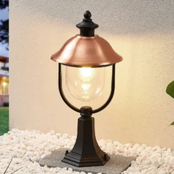 Baliza Lindby Clint, 53 cm, metal, resistente al agua salada, E27