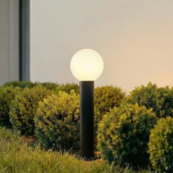 Baliza Lindby Dangan, negro/blanco, altura 60 cm, cristal