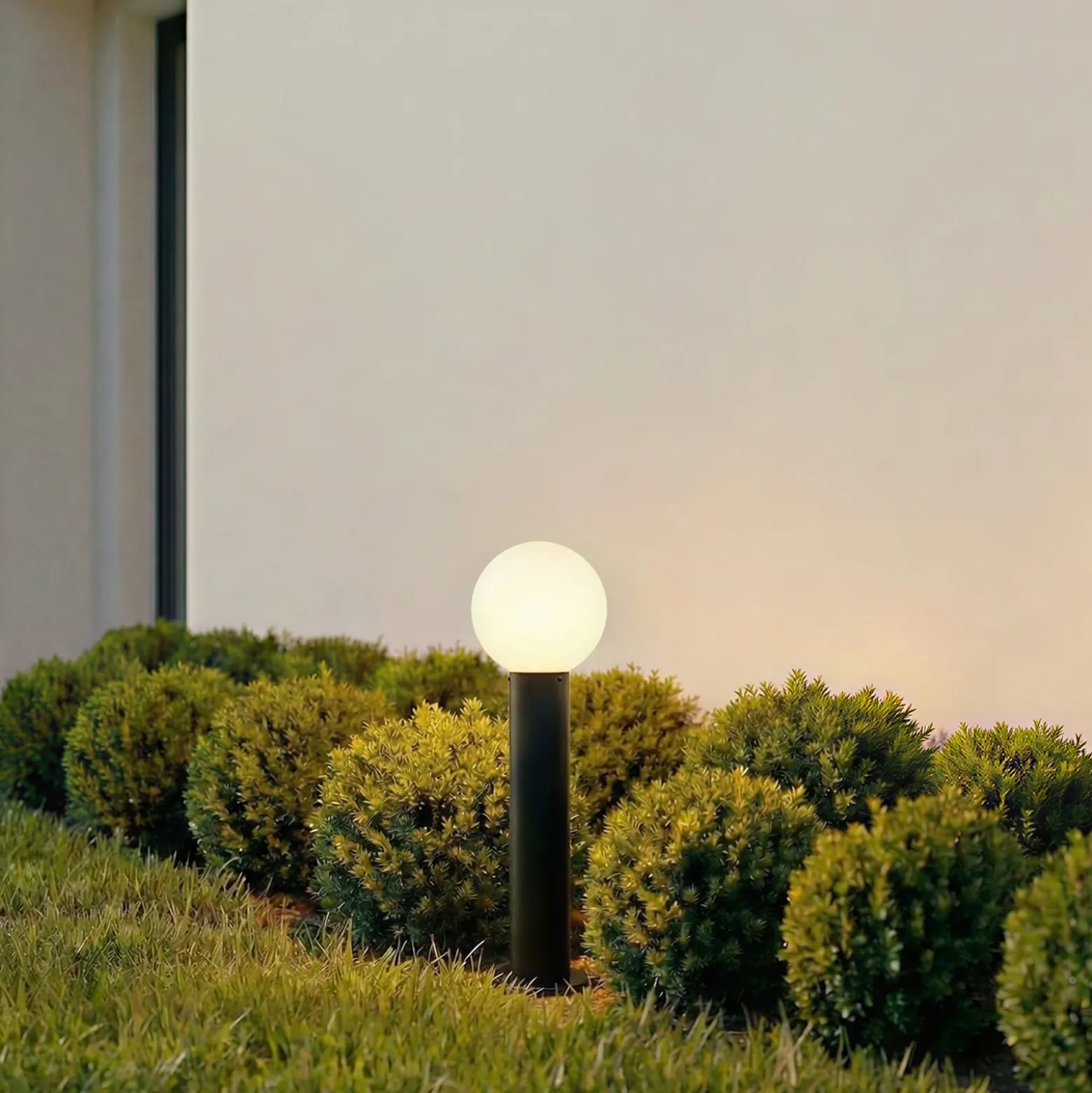 Baliza Lindby Dangan, negro/blanco, altura 60 cm, cristal