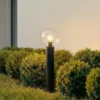 Baliza Lindby Dangan, negro/transparente, altura 60 cm, cristal