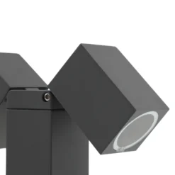 Baliza Lindby Othil, 2 luces, 50 cm, antracita, metal