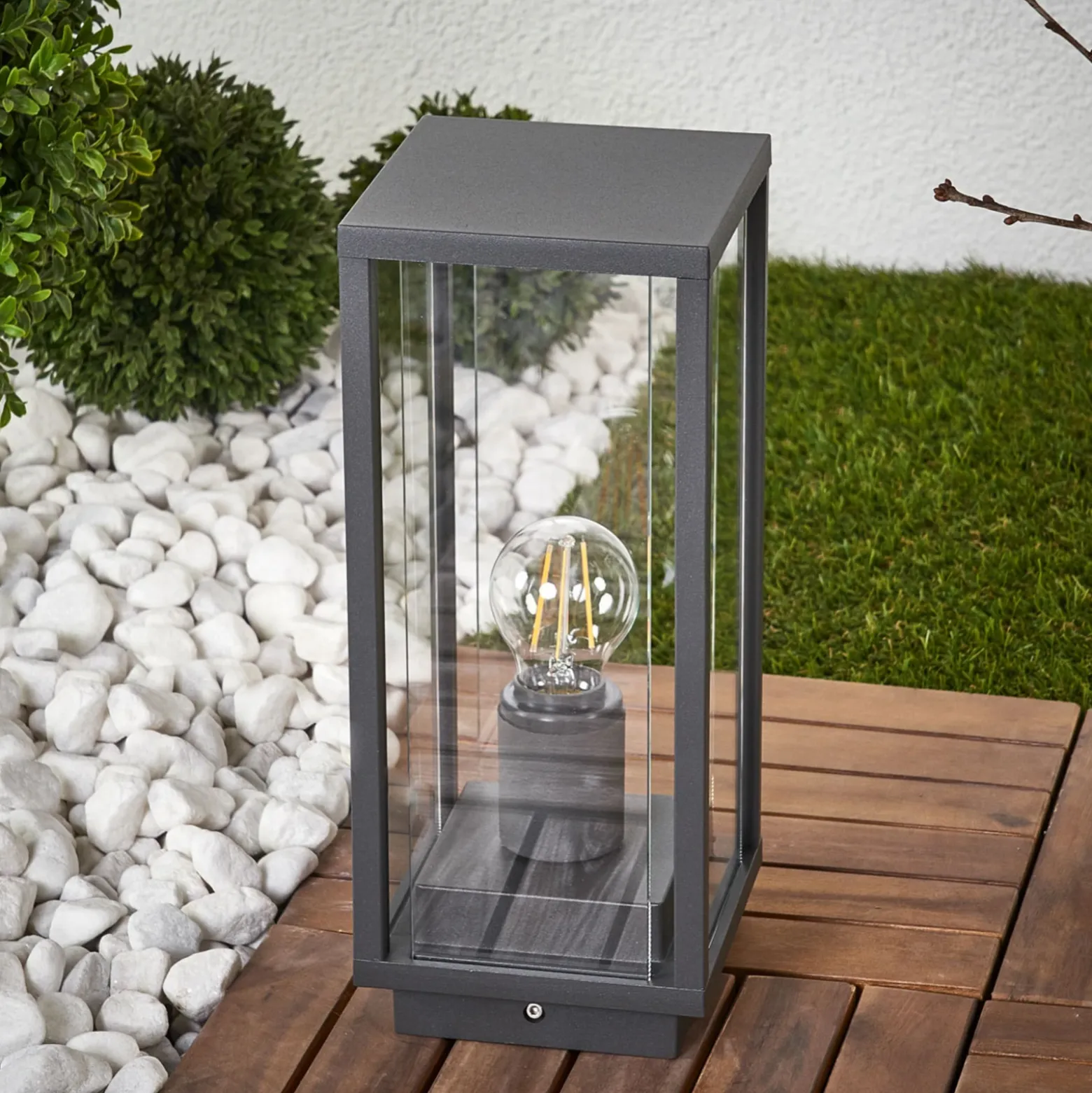 Baliza Lucande Annalea, 35 cm, antracita, IP54