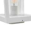 Baliza Lucande Dunia, blanca, metal, 24 cm, E27, IP54