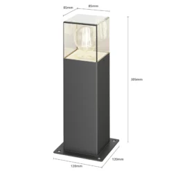 Baliza Lucande Keke, altura 30 cm, antracita, aluminio