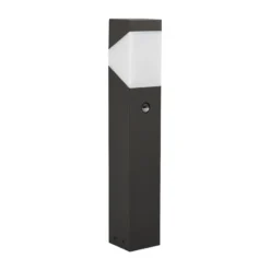 Baliza Lucande Kiran, 60 cm, con sensor, gris, IP44, E27