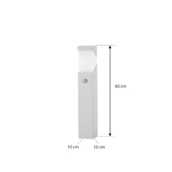 Baliza Lucande Kiran, 60 cm, con sensor, gris claro, IP44