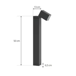 Baliza Othil de Lindby, 50 cm de altura, antracita, metal