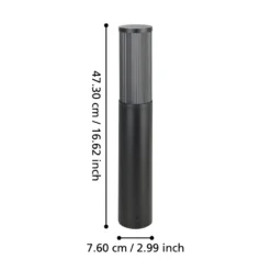 Baliza Salle, altura 46,5 cm, negro, aluminio