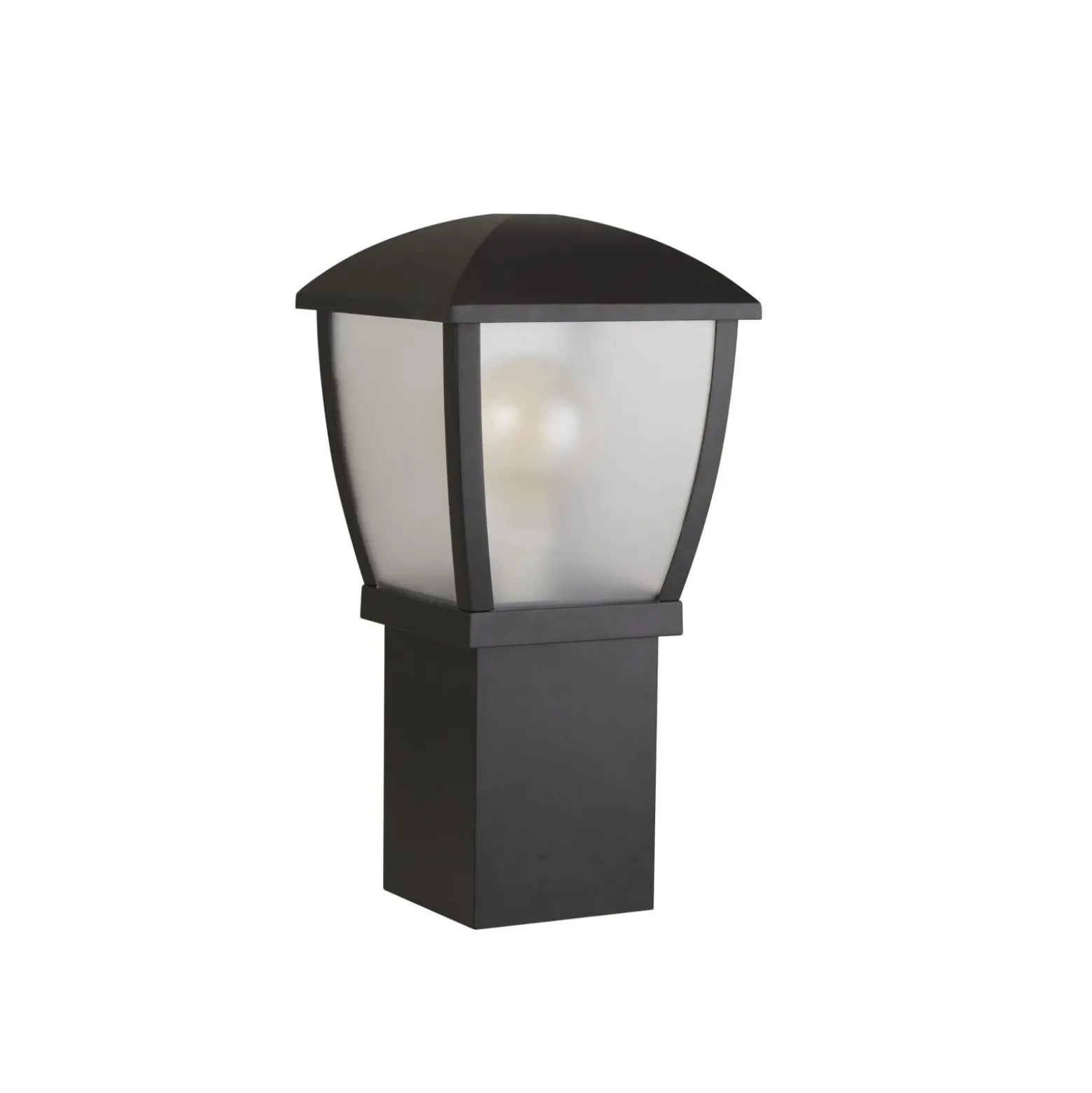 Baliza Seattle, IP44, negra, altura 45 cm, metal