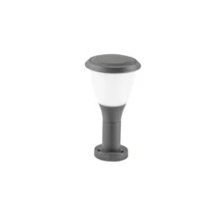 Baliza Thiago, 30 cm, gris oscuro, metal, E27, IP65