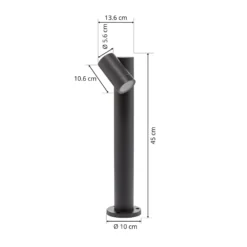 Baliza Tulimar de Prios, 45 cm, antracita, 1 luz, metal