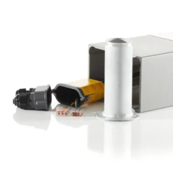 BEGA 84498 bolardo LED, plata, cabeza angular