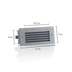 Bega 33017 Empotrable LED de pared 3.000K grafito 17 cm