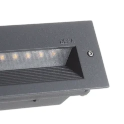 BEGA 33055 empotrado pared LED 3.000K grafito 32cm