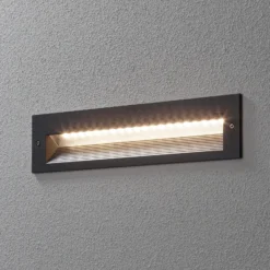 BEGA 33055 empotrado pared LED 3.000K grafito 32cm