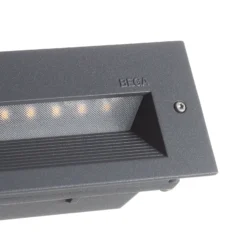 BEGA 33053 empotrado pared LED 3.000K grafito 17cm