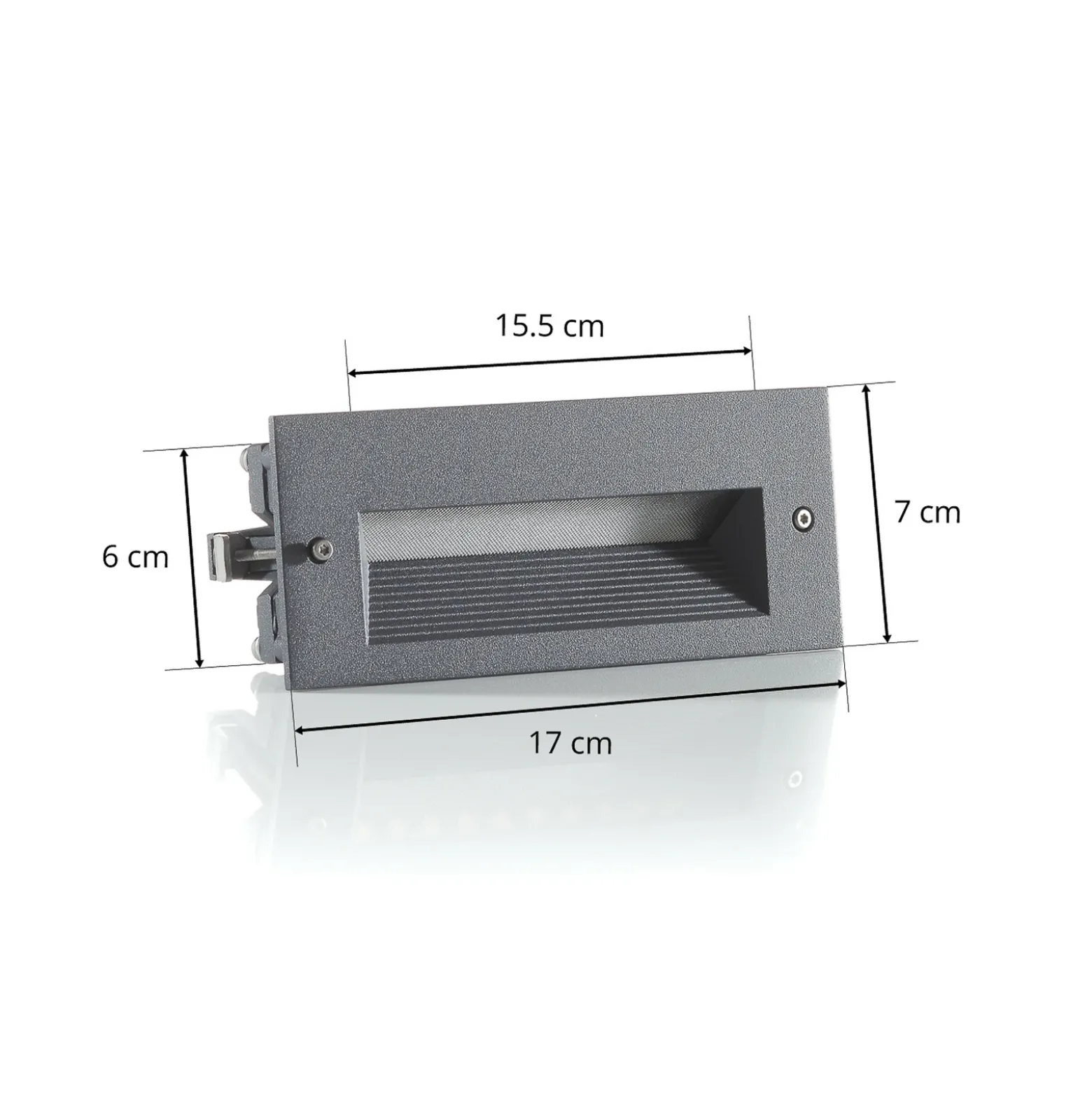 BEGA 33053 empotrado pared LED 3.000K grafito 17cm