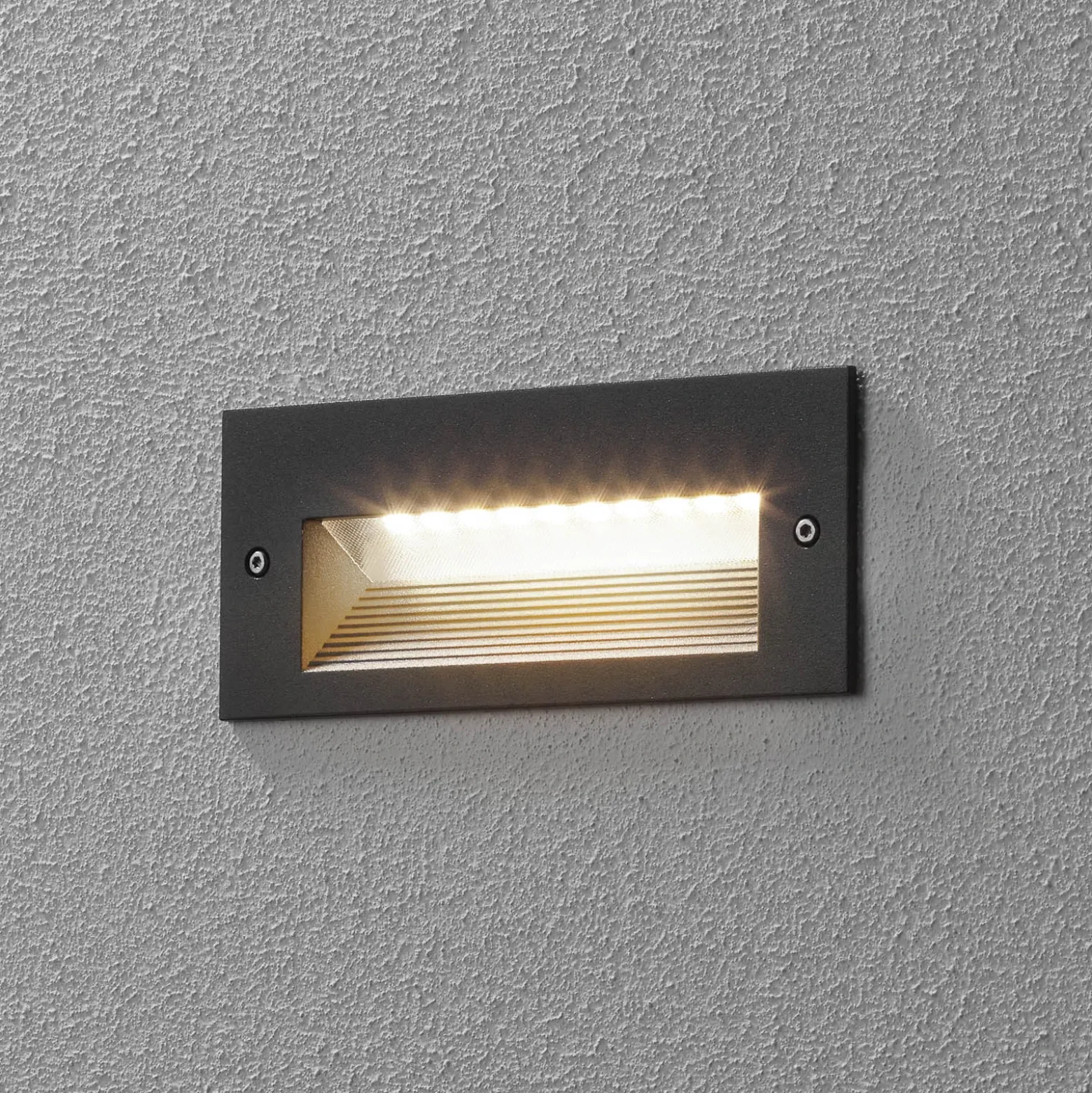 BEGA 33053 empotrado pared LED 3.000K grafito 17cm