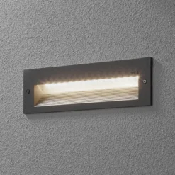 BEGA 33054 empotrado pared LED 3.000K plata 26 cm