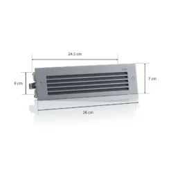 Bega Lámpara de pared LED empotrable gris ancho 26 cm Interruptor CCT