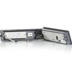 Bega Lámpara de pared LED empotrable gris ancho 26 cm Interruptor CCT