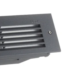 Bega Lámpara de pared LED empotrable gris ancho 26 cm Interruptor CCT