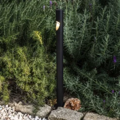 Bisel baliza LED, negro, aluminio, altura 60 cm