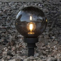 Bola decorativa de exterior Orby en negro, Ø 20 cm