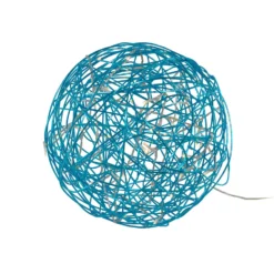 Bola LED de diseño 3D Galax Fun, Ø 30 cm, azul