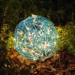 Bola LED de diseño 3D Galax Fun, Ø 30 cm, azul