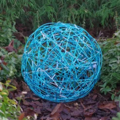 Bola LED de diseño 3D Galax Fun, Ø 30 cm, azul