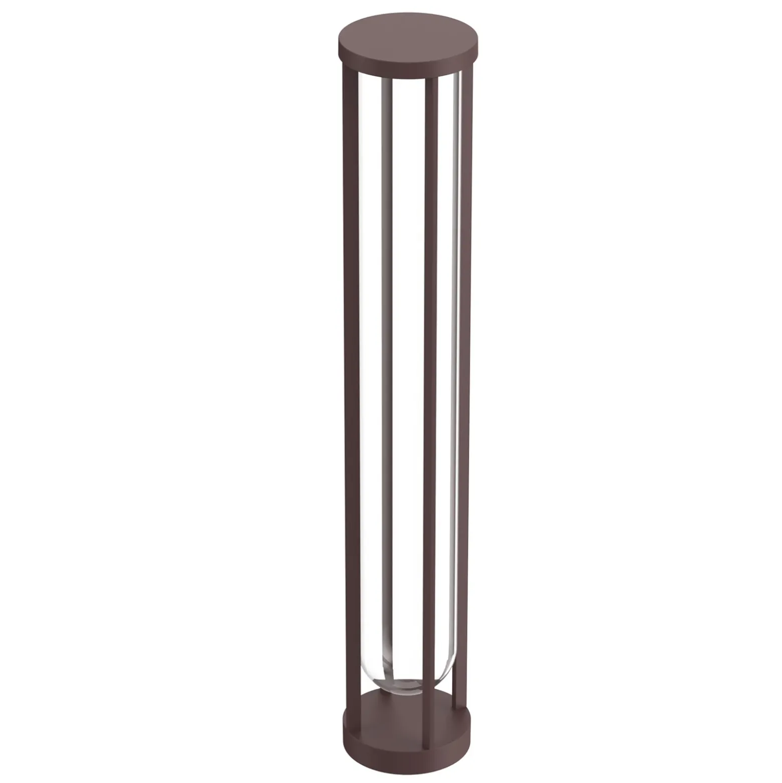 Bolardo FLOS In Vitro 3, 2.700 K 90 cm marrón oscuro