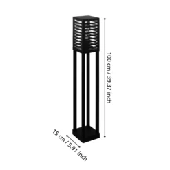 Bolardo luminoso Alamonte 3, negro