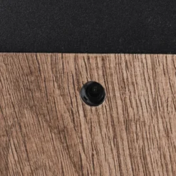 Bolardo luminoso ARDILA, aspecto de madera, altura 100 cm, metal/vidrio IP44