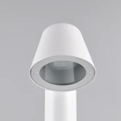 Bolardo luminoso «Beni», blanco mate, altura 100 cm, metal