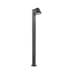 Bolardo luminoso Beni, negro mate, altura 100 cm, metal