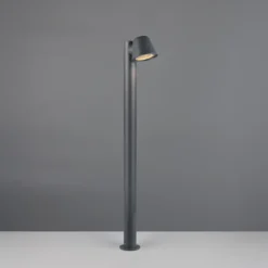 Bolardo luminoso Beni, negro mate, altura 100 cm, metal