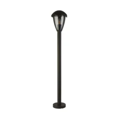 Bolardo luminoso Bluebell, IP44, negro, altura 97 cm, metal