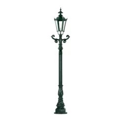 Bolardo luminoso Brighton, verde, altura 95 cm, metal, IP44