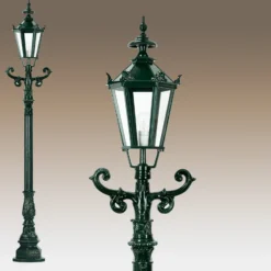 Bolardo luminoso Brighton, verde, altura 95 cm, metal, IP44
