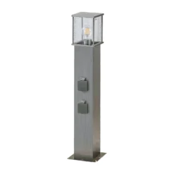 Bolardo luminoso Caspa con 2 enchufes